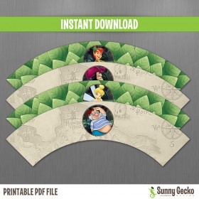 Peter Pan Birthday Cupcake Wrappers 